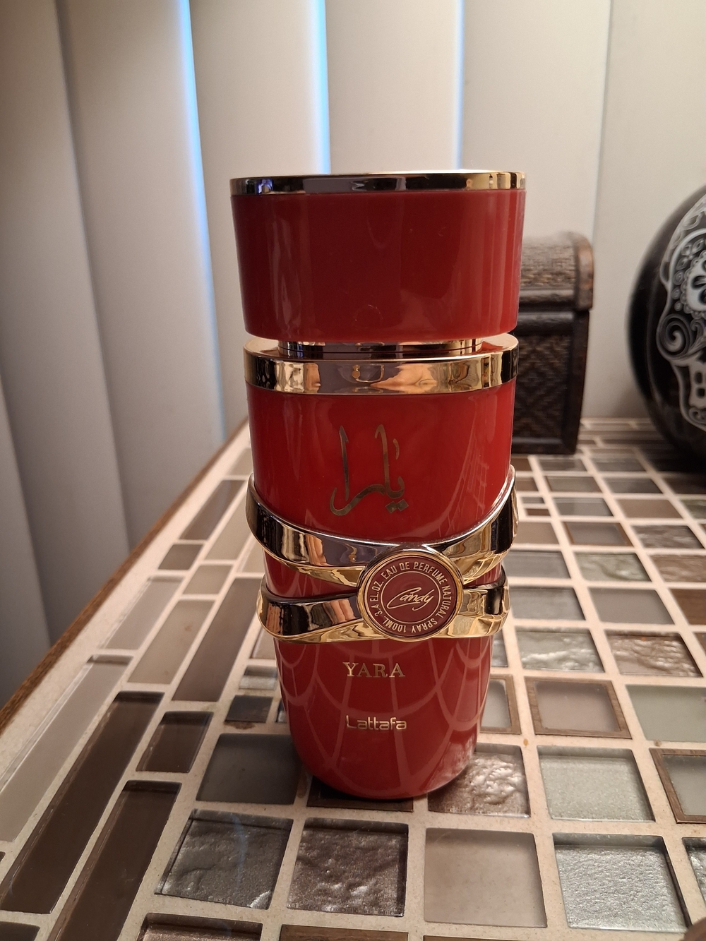 Lattafa Yara Pink Candy Perfume with Gold Trim